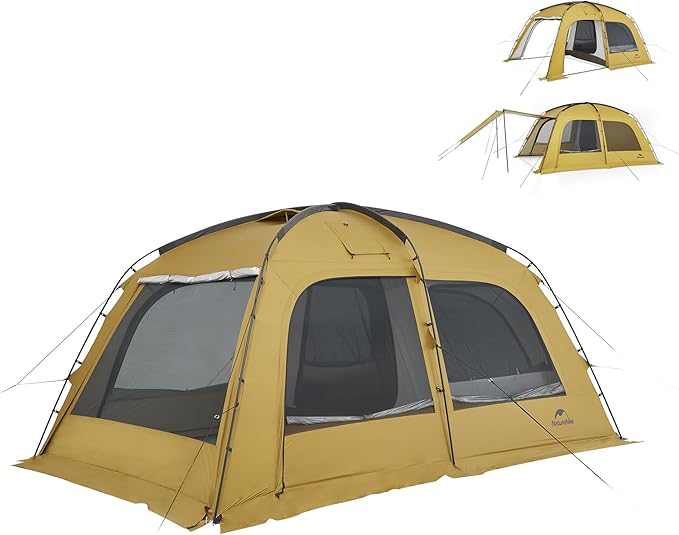 Naturehike Dune Hot Tent with Stove Jack,Double Layer 4 Season Tent,Waterproof 2-3 Person Tents for Camping