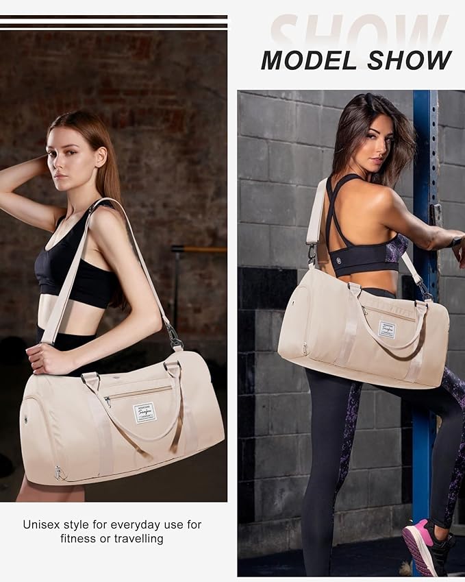 Gym Bag Womens,Travel Duffel Carry on Bag Sport Tote Bag Weekend Overnight Bag