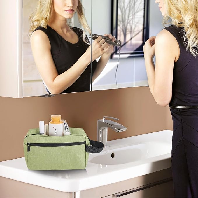 Travel Toiletry bag Toiletry bag for women men Hanging Cosmetic bag Travel accessories for Women Men Girls (Grass green)