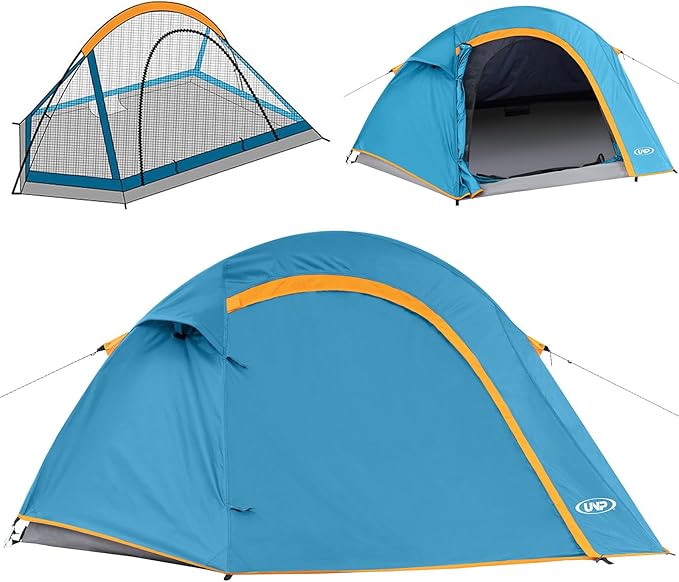 Camping Tent 4 Person, Waterproof Windproof Tent with Rainfly Easy Set up-Portable Dome Tents for Camping