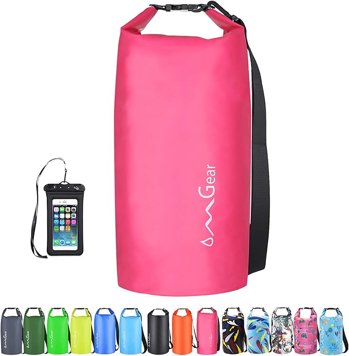 OMGear Waterproof Dry Bag Backpack Phone Pouch 40L/30L/20L/10L/5L Floating Dry Sack for Kayaking Boating Outdoors Activities