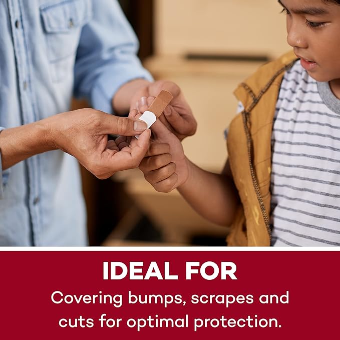 Dealmed Fabric Flexible Adhesive Bandages – 100 Count (2 Pack) Bandages with Non-Stick Pad, Latex Free, Wound Care for First Aid Kit, 2" x 4"