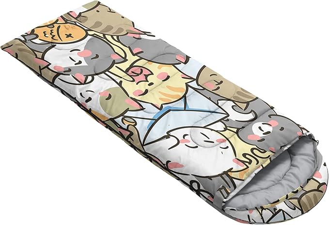 QOOMO Camping Sleeping Bags,3 Season Warm & Cool Weather,Lightweight,Waterproof Sleeping Bags for Adults & Kids,Traveling,and Outdoors,Camping Gear Equipment