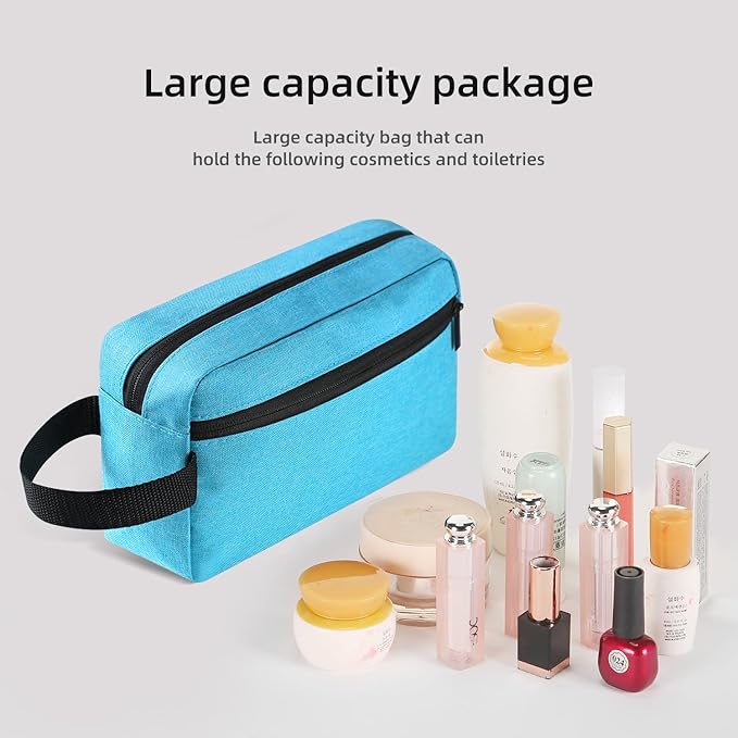 Travel Toiletry bag Toiletry bag for women men Hanging Cosmetic bag Travel accessories for Women Men (Lake blue)