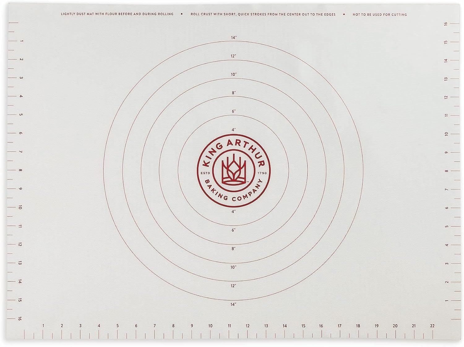 King Arthur Baking Company Rolling Mat, Non-Slip Non-Stick Silicone