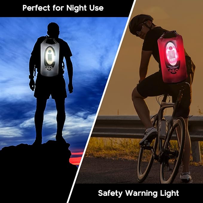 Dry Bag Waterproof with Solar Bluetooth Speaker & Light - 10L/20L Roll Top Dry Sack Keeps Gear Dry for Men Women Kayaking, Beach, Rafting, Boating, Hiking, Camping and Fishing