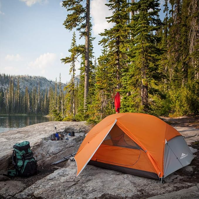 Forceatt Tent for 2 and 3 Person is Waterproof and Windproof, Camping Tent for 3 to 4 Seasons,Lightweight Aluminum Pole Backpacking Tent Can be Set Up Quickly,Great for Hiking