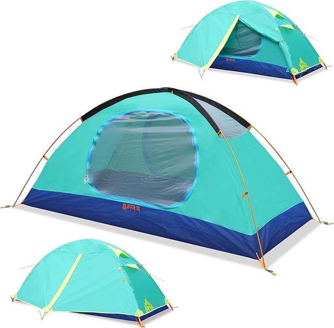 Himalaya 1/2 Person Camping Tent, 4 Season Tent Backpacking Winter Tent Waterproof Windproof Lightweight Portable PU5000 for Outdoor Camping Cold Weather Hiking Mountaineering