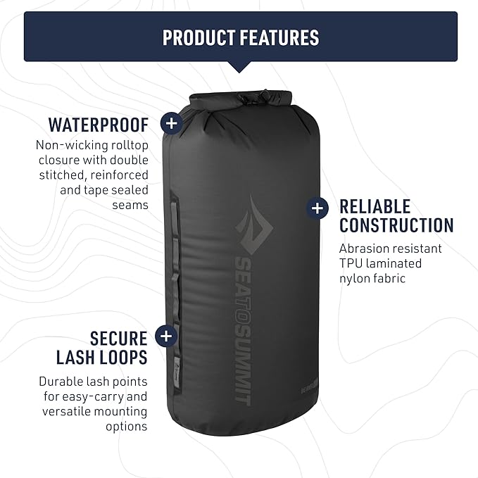 Sea to Summit Big River Dry Bag, Heavy-Duty Dry Storage, 8 Liter, Picante Red