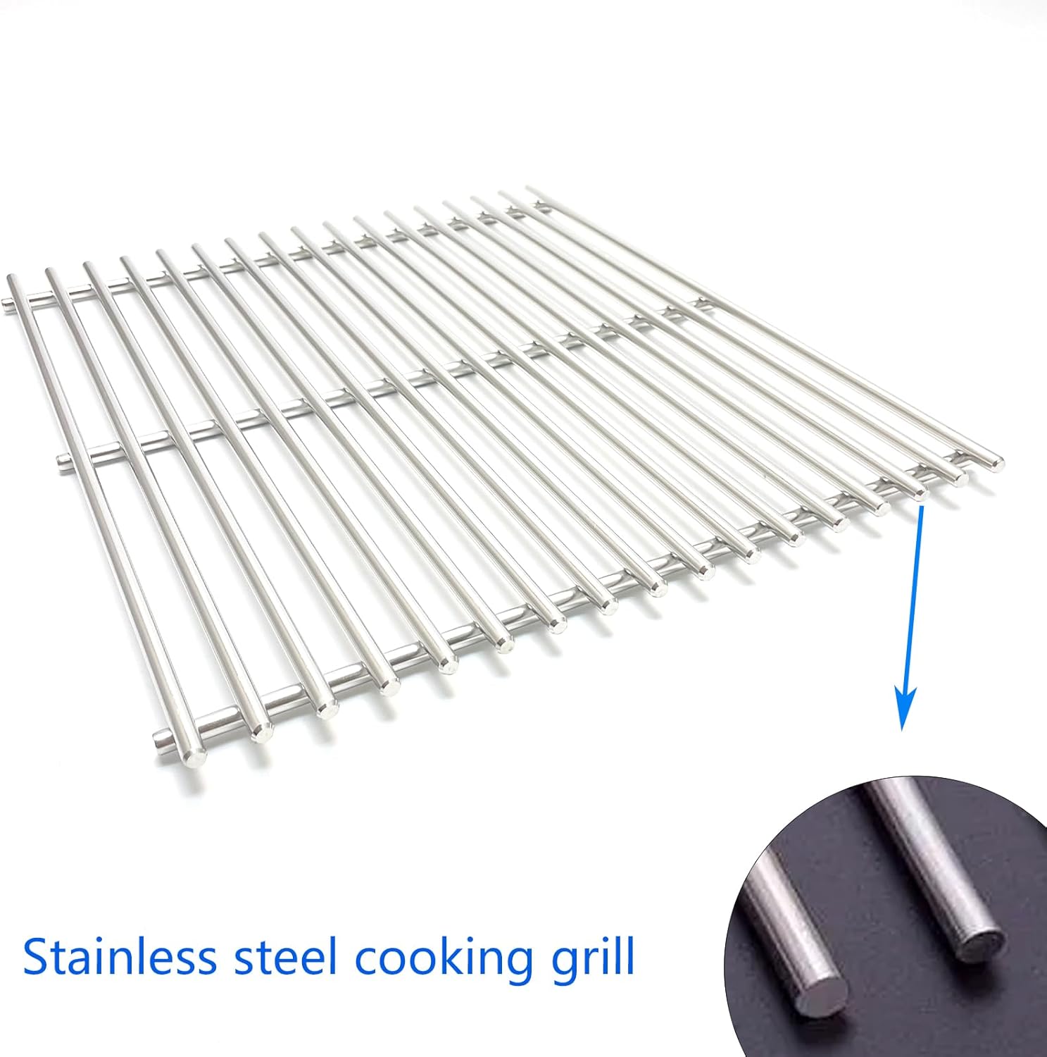 15" Stainless Steel 2 Grid Grates Replacement Parts for Broil King 9865-54, 9453-57, 9453-54, 9453-64, 9869-74c, 945584 Broil-Mate, Huntington, Crown, Sterling 20, 20B, 40, 70, 90 Gas Grill