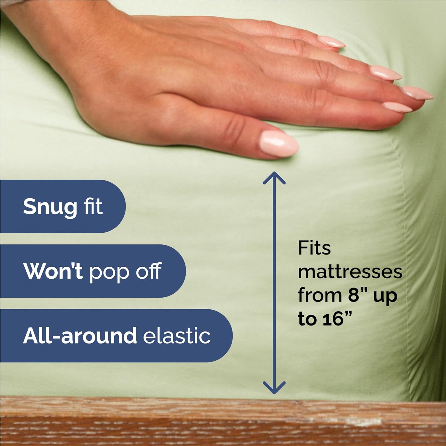 Split King Size 5 Piece Sheet Set - Comfy Breathable & Cooling Bed Sheets Set - Hotel Luxury Bedding for Women, Men, Kids, Teens, Boys & Girls - Deep Pockets and Wrinkle Free - Oeko-Tex - Light Sage