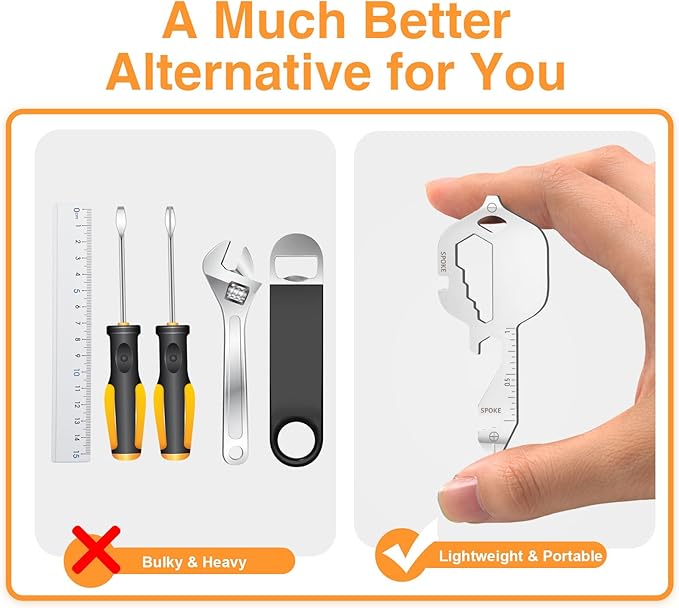 12 in 1 Keychain Multi-tool, Gifts for Men Boyfriend Dad, Father's Day Birthday Gifts, Mini EDC gadgets Tool Gear Bottle Opener for Camping Survival