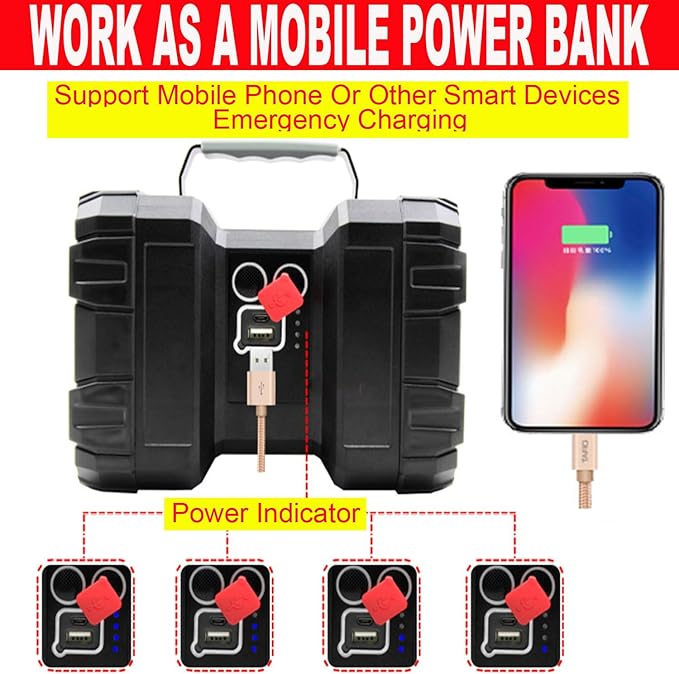 Rechargeable LED Searchlight Flashlight, LED Spotlight Big Power Capacity 12000LM 20h Ultra-Long Standby 7 Lights Modes Camping Work Light, Waterproof, Power Bank, for Home, Outdoor (35LEDs)