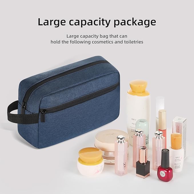 Travel Toiletry bag Toiletry bag for women men Hanging Cosmetic bag Travel accessories for Women Men(Navy blue)