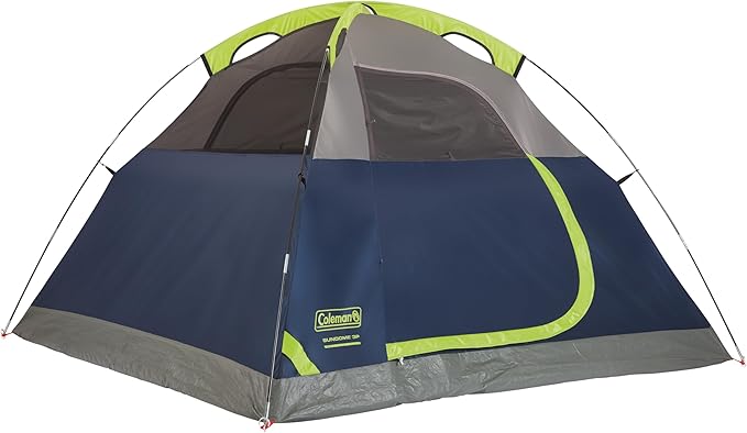 Coleman Sundome 4-Person Tent with Rainfly, Weatherproof Tent Sets Up in 10 Mins