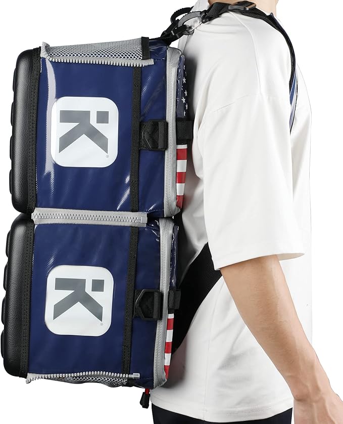 KitBrix Waterproof Sports Duffel Bag, Personal Item Travel Bag 15.3" x 9.4" x 9.4" - Solid Base - Built for Wet, Muddy Gear - Multi-Use Swimming, Gym, Soccer, Camping, Triathlon Transition Bag - USA