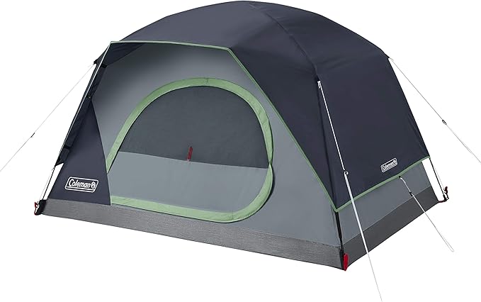 Coleman Skydome Series Camping Tent Weatherproof Tent Includes Pre-Attached Poles Rainfly Carry Bag and Unique Pattern Sets up in 5 Minutes