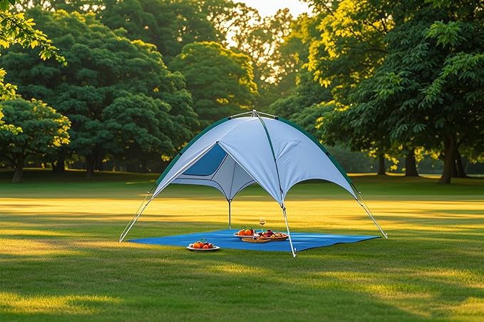 Wind Tour Portable Multifunctional Outdoor Camping Tarp Groundsheet Footprint Lightweight Floor and Ground Tarps for Camping Hiking with Carry Bag (Blue-57" x 83")