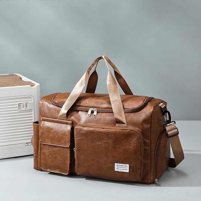 Small Gym Bag for Women, Travel Duffle Bag Carry On Weekender Bag with Shoe Compartment