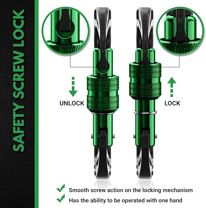 12kN (2697 lbs) Heavy Duty, Locking, Auto Locking, Wiregate Carabiner Clips, for Securing Pets, Outdoor, Camping, Hiking, Hammock, Dog Leash Harness, Keychains