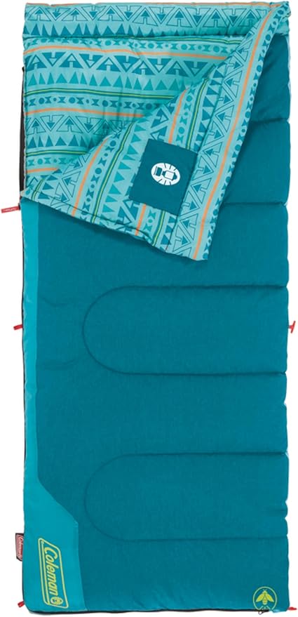 Coleman Kids 50°F Cool-Weather Sleeping Bag Teal