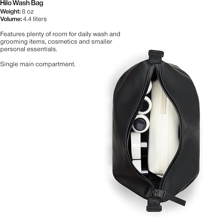 RAINS - Hilo Waterproof Wash Bag for Travel - Men & Women (Navy)