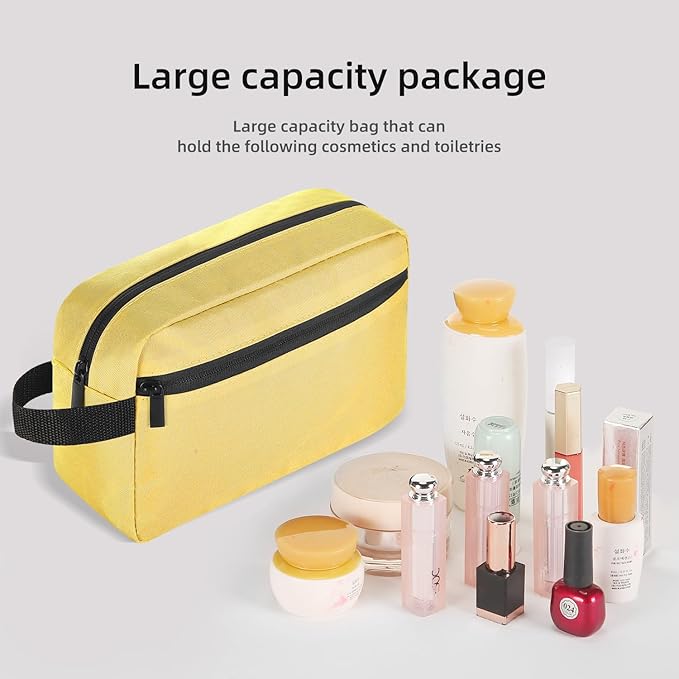 Travel Toiletry bag Toiletry bag for women men Hanging Cosmetic bag Travel accessories for Women Men (Yellow)