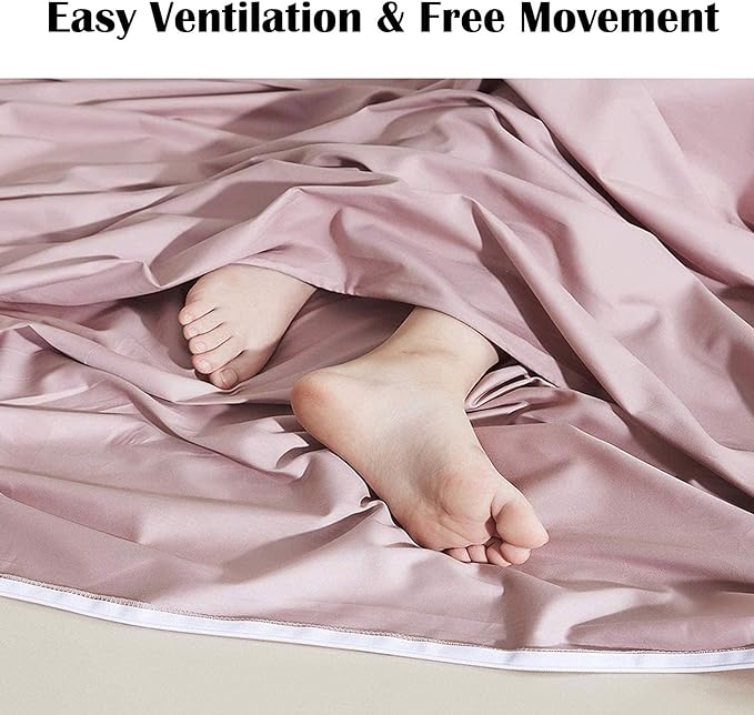 Brand - GANNAFEE Cotton Sleeping Bag Liner with Zipper - 100% Cotton Travel Sheet Sleep Sack Adult - Travel Sleeping Bag for Hotels Camping Hiking