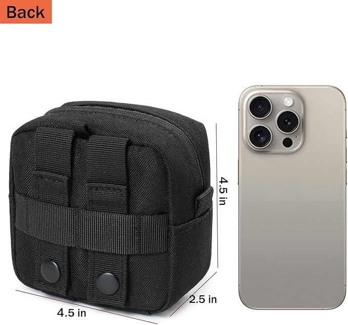 2 Pack Mini Tactical Molle Compact Ammo Pouch - General Purpose Admin Pouches Small Admin Molle Pouches EDC Tool Utility Multi-Purpose Waist Belt Pouch