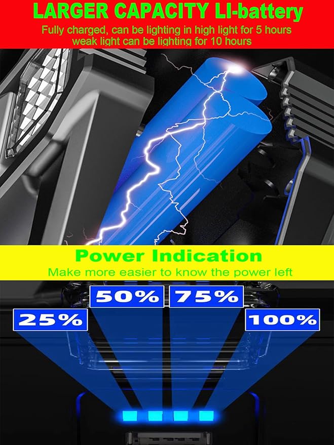 Solar Rechargeable LED Spotlight Flashlight, Super Bright 6000LM Handheld LED Searchlight, Multi-functional Portable Lamp Camping Lantern Flashlight, 6 Light Modes, Power Bank, IPX4 Waterproof