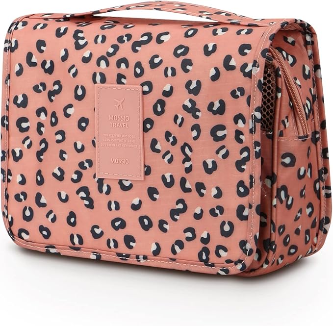 Mossio Hanging Toiletry Bag - Large Cosmetic Makeup Travel Organizer for Men & Women with Sturdy Hook