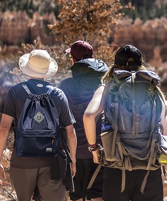 Peicees Waterproof Drawstring Sport Bag Lightweight Sackpack Backpack for Men and Women