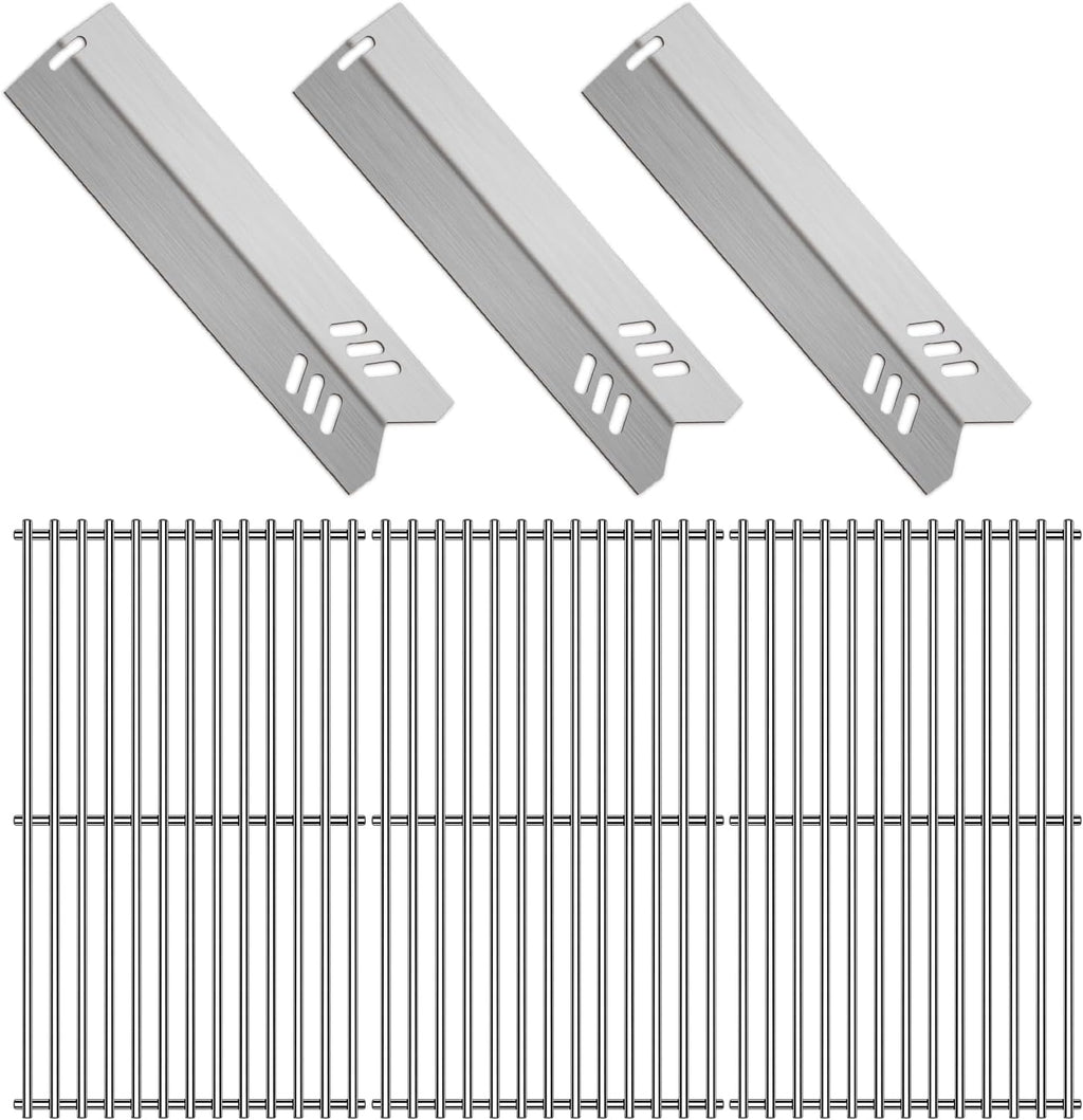Kalomo Grill Grates Grill Heat Plates Shield Grill Replacement Parts for BBQ Uniflame Grill GBC1030W, GBC1030WRS, GBC1030WRS-C, GBC1134W, GBC1134WRS, Stainless Steel Cooking Grids Accessories