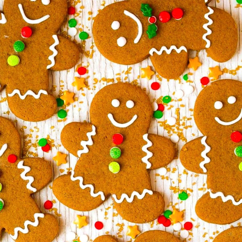 Christmas Cookie Cutters 6Pcs Large, Christmas Theme Shapes Cookie Cutters Santa Claus Gingerman Truck Elk Snow Mini Tree, Metal Dough Fondant Biscuit Molds for Kitchen