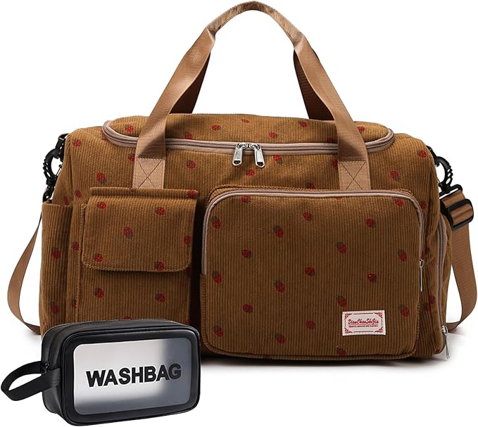 Small Gym Bag for Women, Travel Duffle Bag Carry On Weekender Bag with Shoe Compartment