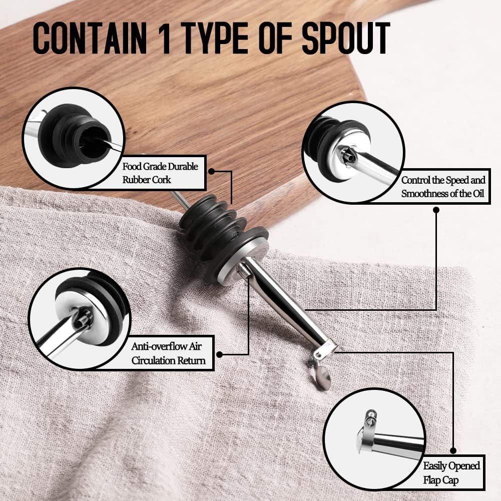 Sweejar 19 Fl Oz Ceramic Olive Oil Dispenser Bottle with Spout, Large Oil Dispenser for Kitchen, Opaque EVOO Oil and Vinegar Cruet for Cooking, Oil Container for Avocado Oil, Pack of 1 (Fog blue)