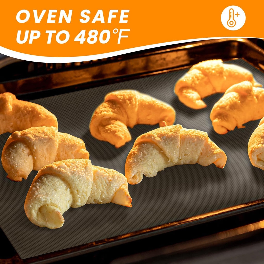 Cut to Size Silicone Baking Baking Mat Roll-Best German Silicone - Non-slip Silicone Pastry Mat, Non-Stick Reusable Air Fryer Linner, Counter Mat, Oven Liner, Freeze Dryer Mat