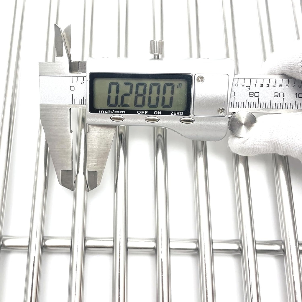 16517 Stainless Steel 5 Cooking Grates Replacement Parts for Bull Angus 40" Grill 57568 57569 57568CE 57568AGA 57569CE Brahma Lion Premium L90000 57569CE 57569CE Gas Grill 19-1/4"