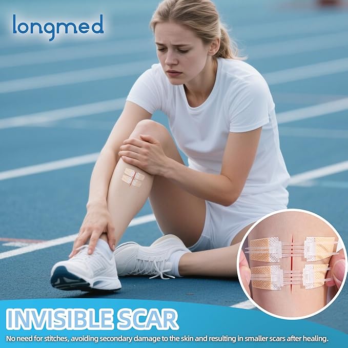 Emergency Wound Closures - 10 Pcs Butterfly Bandages Painless Stitch Sutures Laceration Repair Without Stitches Adhesive Bandages for First Aid Wound Care(Factory Direct Sale)