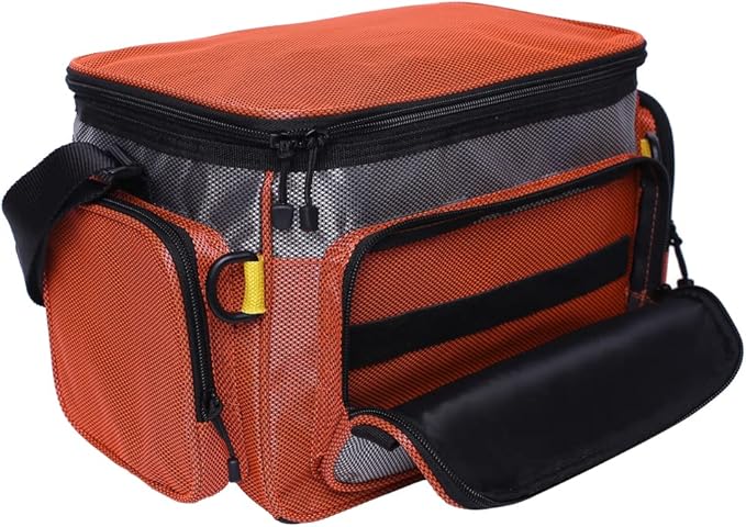 Kylebooker Fishing Tackle Bags Soft Side Fishing Tackle Box Storage Bag for Saltwater or Freshwater