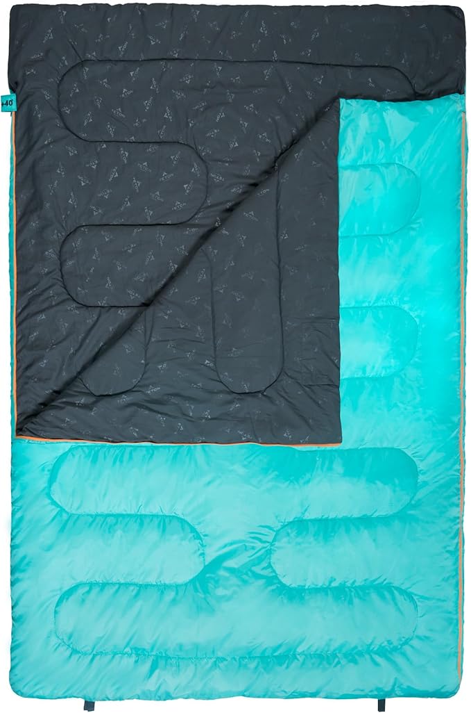 Teton Mammoth Queen Size Double Sleeping Bag- A Warm Bag The Whole Family can Enjoy – Great for Camping, Hunting and Base Camp. Compression Sack Included