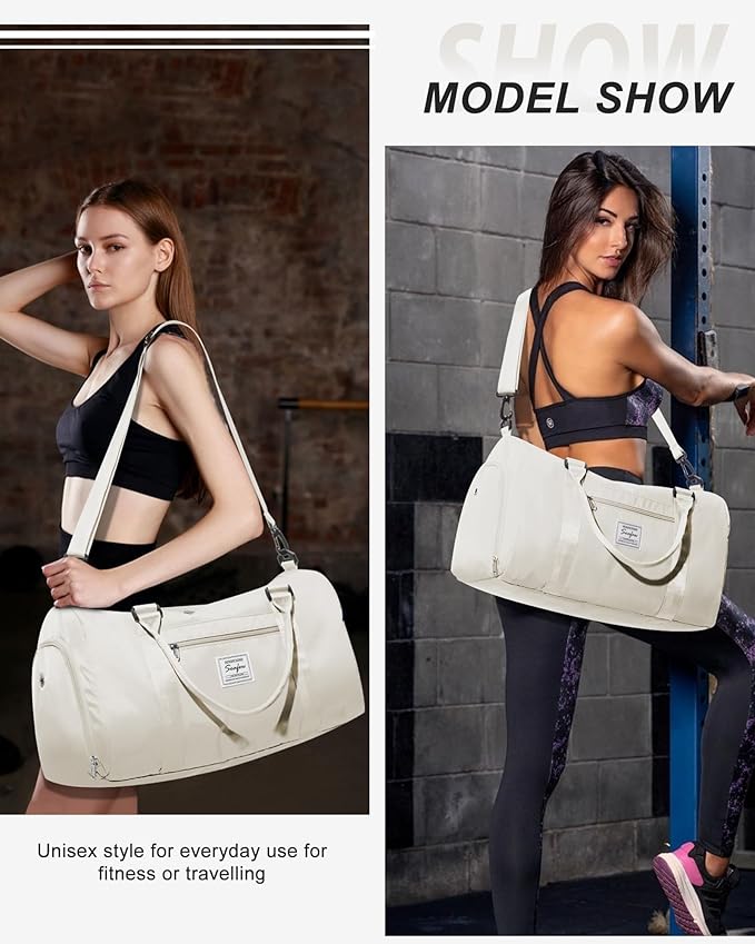 Gym Bag Womens,Travel Duffel Carry on Bag Sport Tote Bag Weekend Overnight Bag