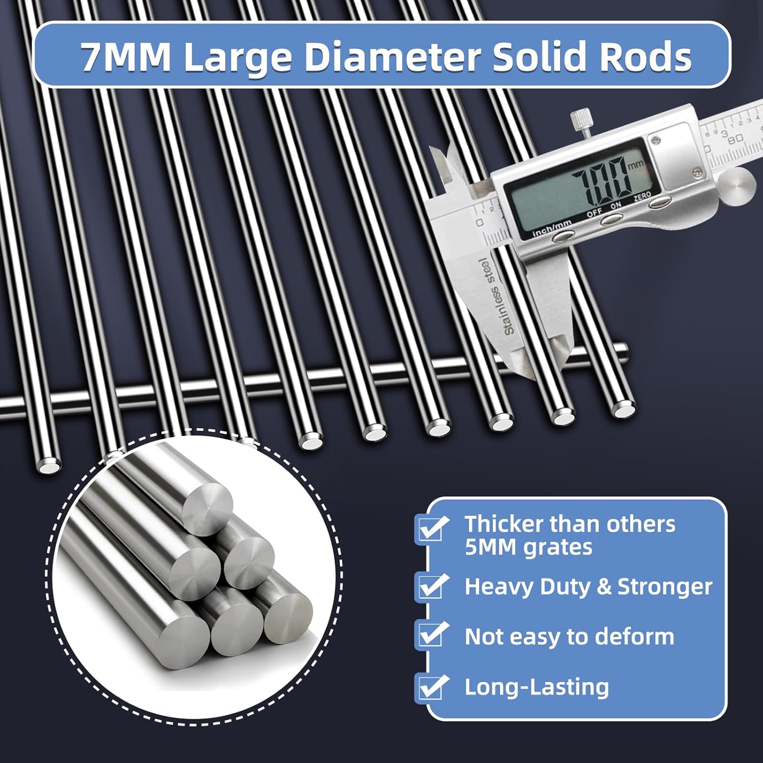 Stainless Steel Grill Grates for Weber Genesis ii Grill Parts 66032 Porcelain Enameled Flavorizer Bars Heat Deflector for Weber Genesis ii E-310 E-315 E-335 S-335 300 Series GS4 Grill Parts