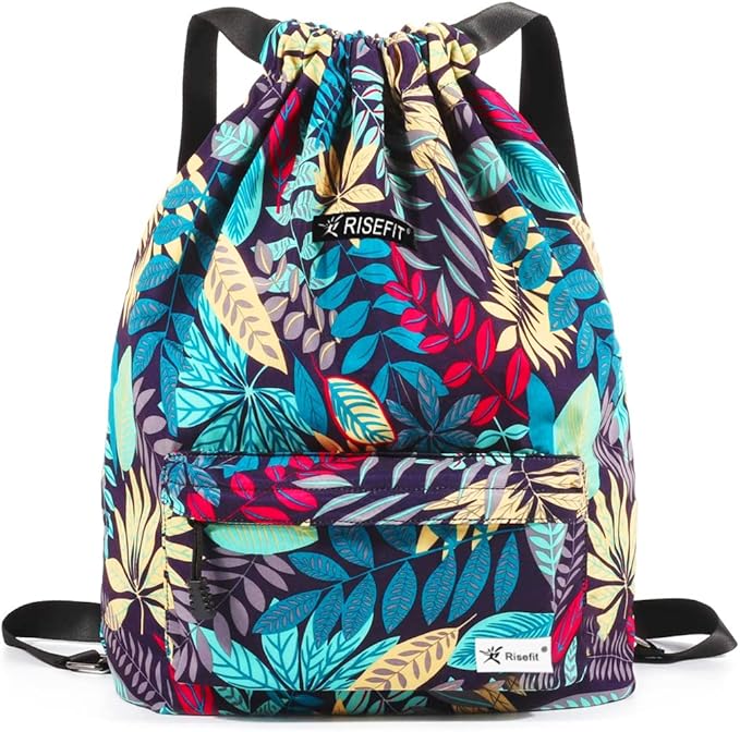 Waterproof Drawstring Bag, Gym Bag Sackpack Sports Beach Backpack for Men Women