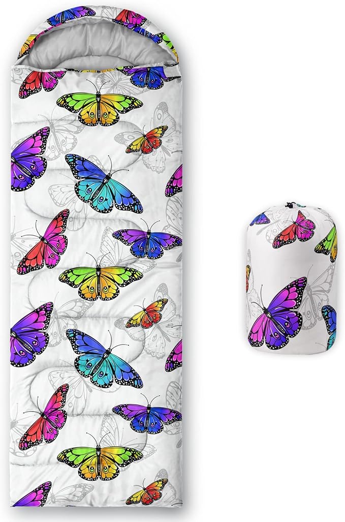 QOOMO Camping Sleeping Bags,3 Season Warm & Cool Weather,Lightweight,Waterproof Sleeping Bags for Adults & Kids,Traveling,and Outdoors,Camping Gear Equipment