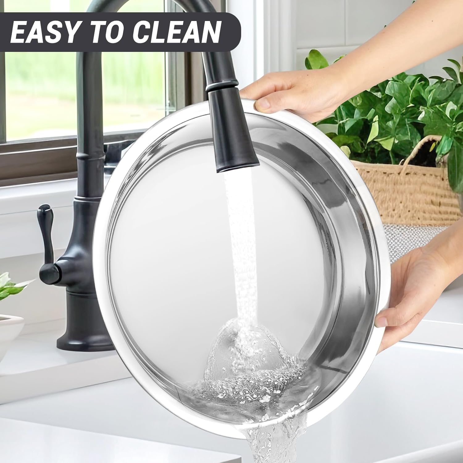 Round Chafing Dishes for Buffet 5 Qt,High Grade Chafing Dish Buffet Set with Stainless Steel Lid & Lid Holder,Full Size Pan,Food Warmers for Parties,Buffet,Wedding, Birthday 4 Pack (Gold)