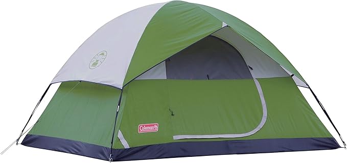 Coleman Sundome 4-Person Tent with Rainfly, Weatherproof Tent Sets Up in 10 Mins