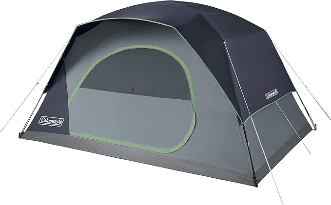 Coleman Skydome Series Camping Tent Weatherproof Tent Includes Pre-Attached Poles Rainfly Carry Bag and Unique Pattern Sets up in 5 Minutes