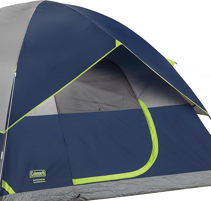 Coleman Sundome 4-Person Tent with Rainfly, Weatherproof Tent Sets Up in 10 Mins