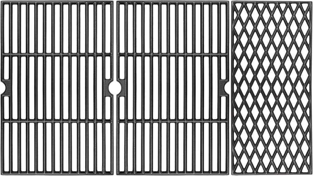 Cast Iron Grill Grates for Dyna glo DGH474CRP DGH483CRP DGF493BNP DGF493PNP-D DGB495SDP DGB495SDP-D DGB493SPB DGB463CNP DGB494SPB 70-01-911 70-02-656, Cooking Grate Replacement Part, 3 pieces